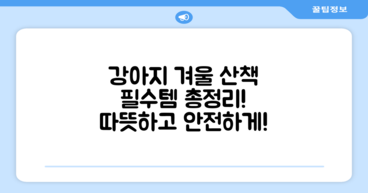 강아지 겨울 산책 필수템