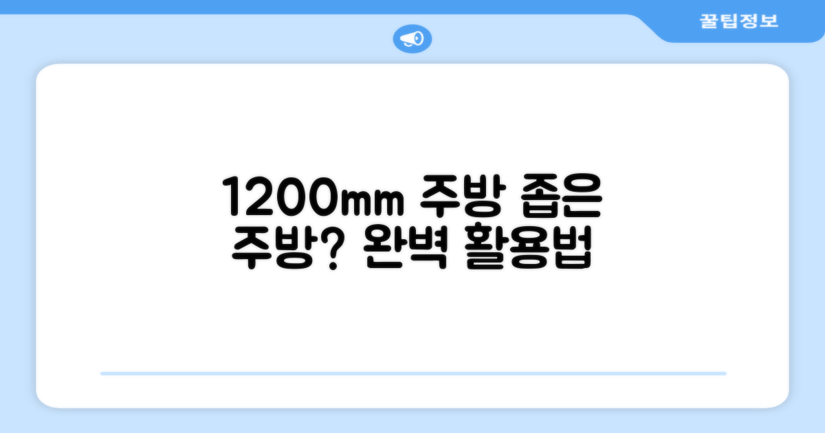 1200mm 폭, 주방 공간 활용법