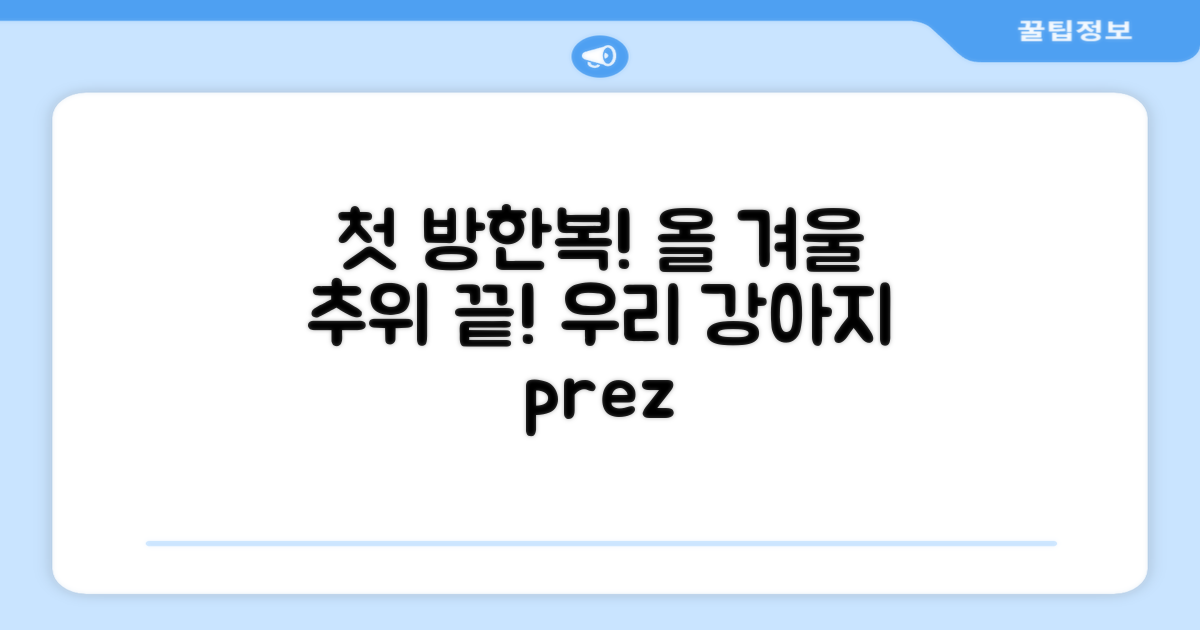 우리 강아지 첫 방한복, 올 겨울 추위 걱정 끝!