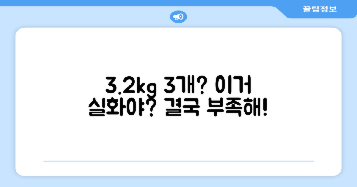 3.2kg 3개, 충분할까?
