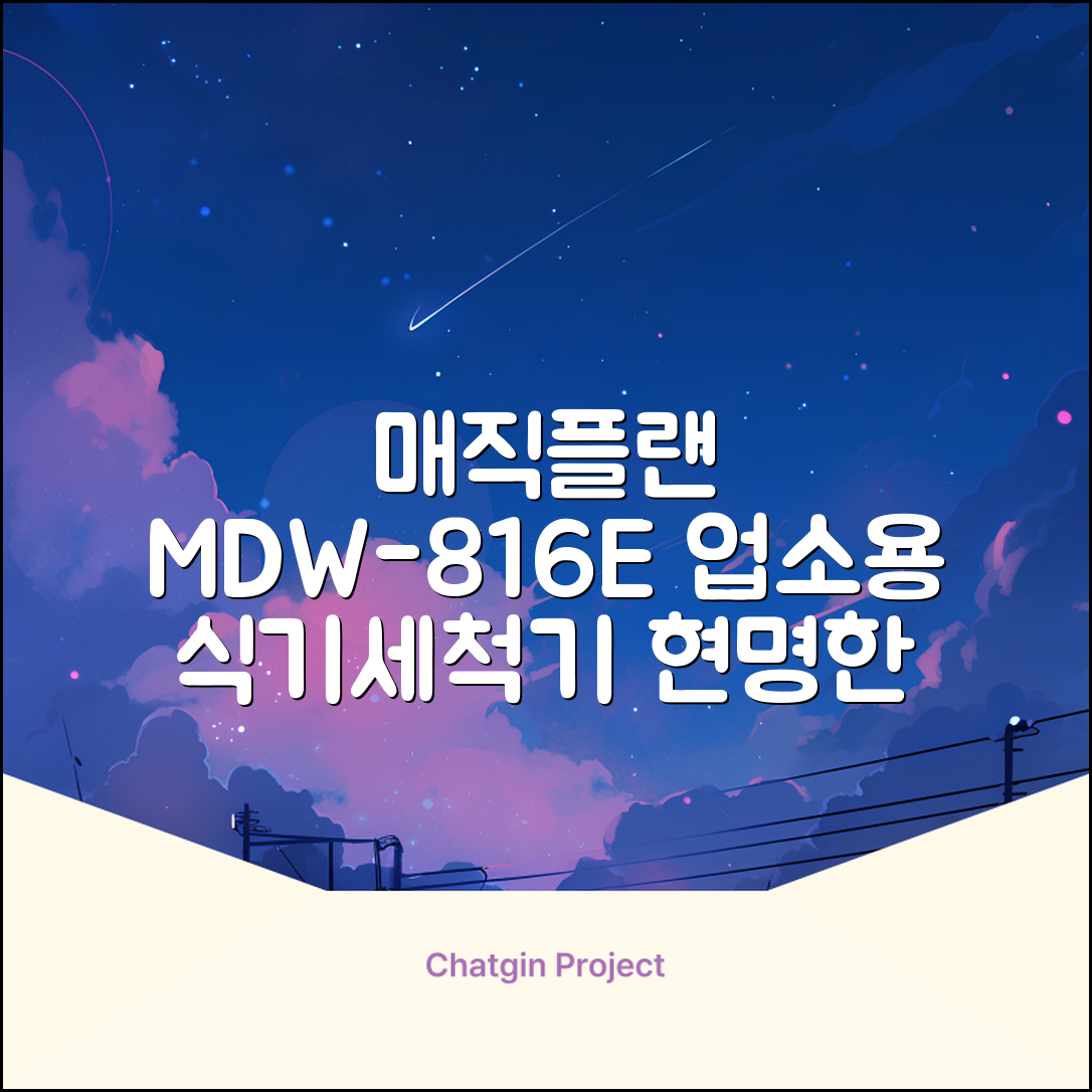 [매직플랜] 업소용 식기세척기 MDW-816E 추천 리뷰