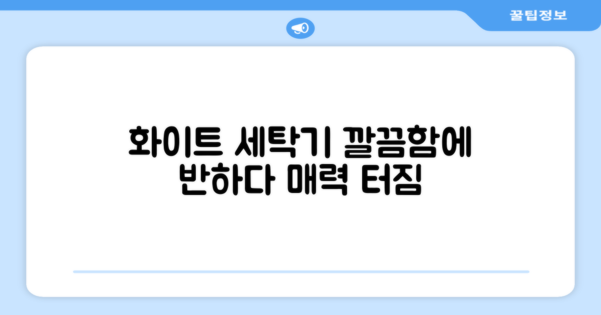 화이트 세탁기, 매력을 느껴보세요