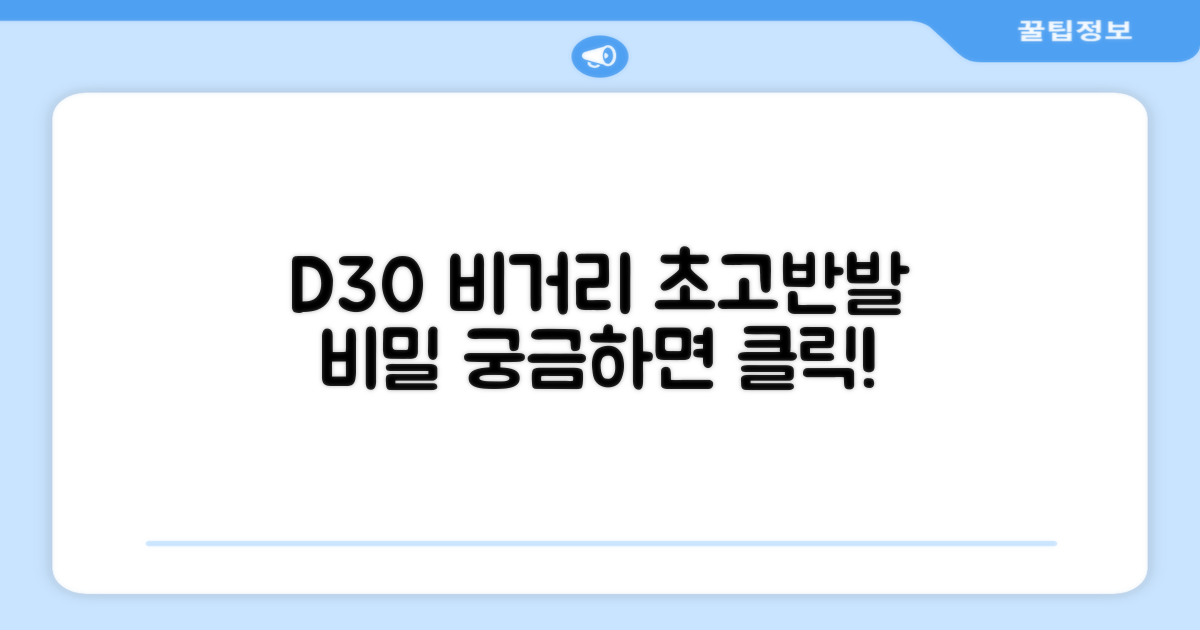 D30 초고반발, 비거리의 비밀은?