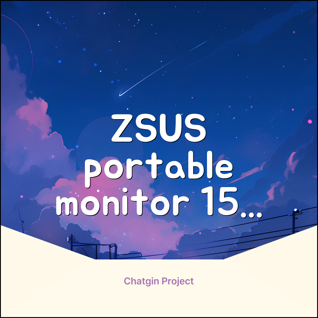 ZSUS 휴대용 모니터 게이밍모니터 15.6inch IPS FHD, PM15A, 39.6cm 추천 리뷰