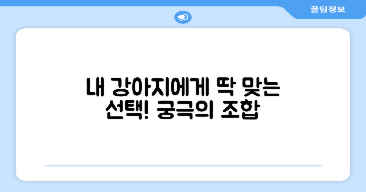 내 강아지에게 꼭 맞는 선택