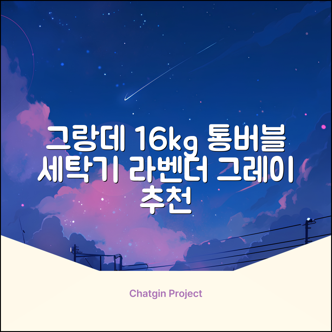 삼성전자 그랑데 통버블 세탁기 WA16CG6441BY 16kg 방문설치, 라벤더그레이 추천 리뷰