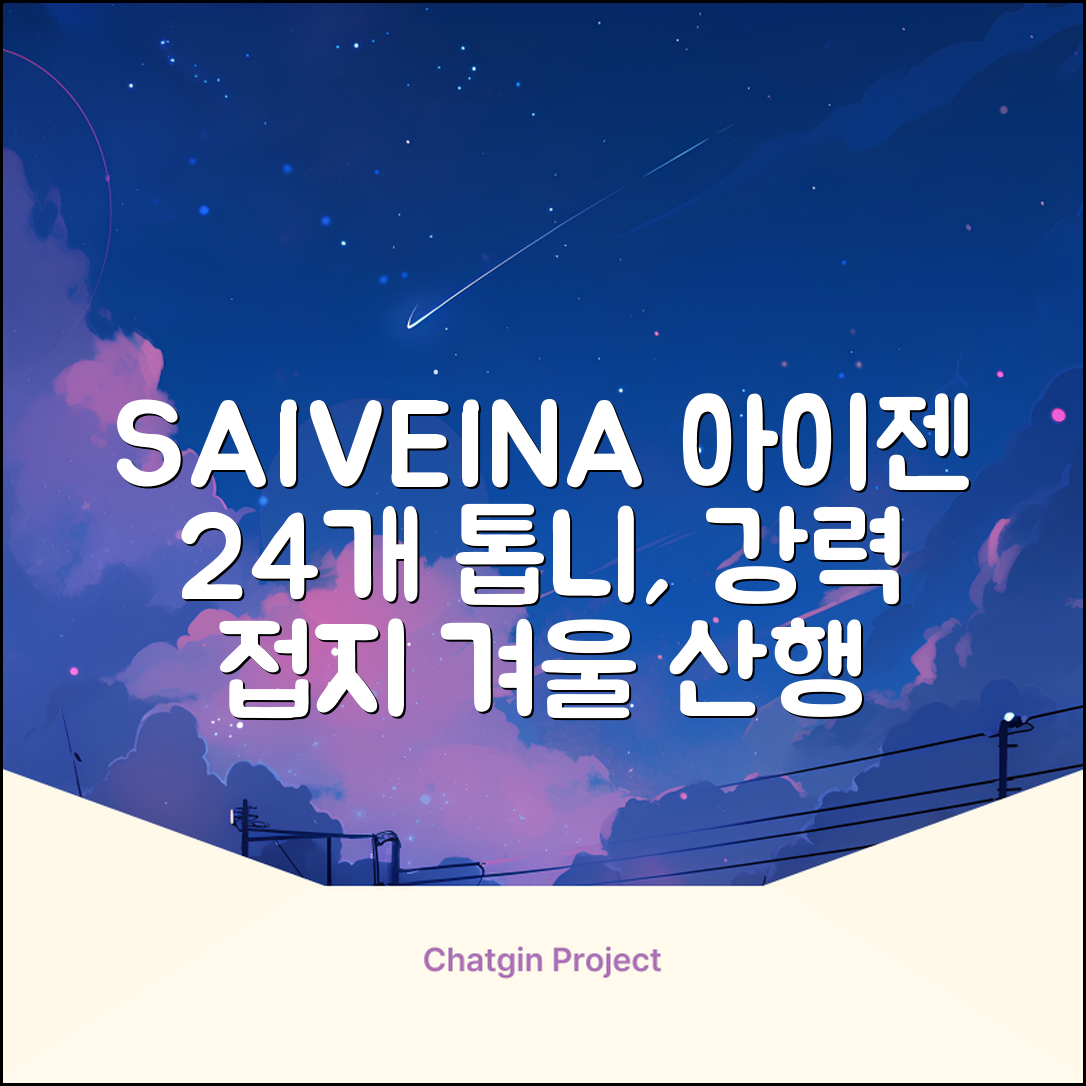 SAIVEINA 아웃도어 클라이밍 스파이크 그리퍼 스노우 슈즈용 등산 체인 아이젠 미끄럼 방지 등산화체인 논슬립 밴드형 남녀공용 빙판길아이젠 24개 톱니, 블랙 추천 리뷰