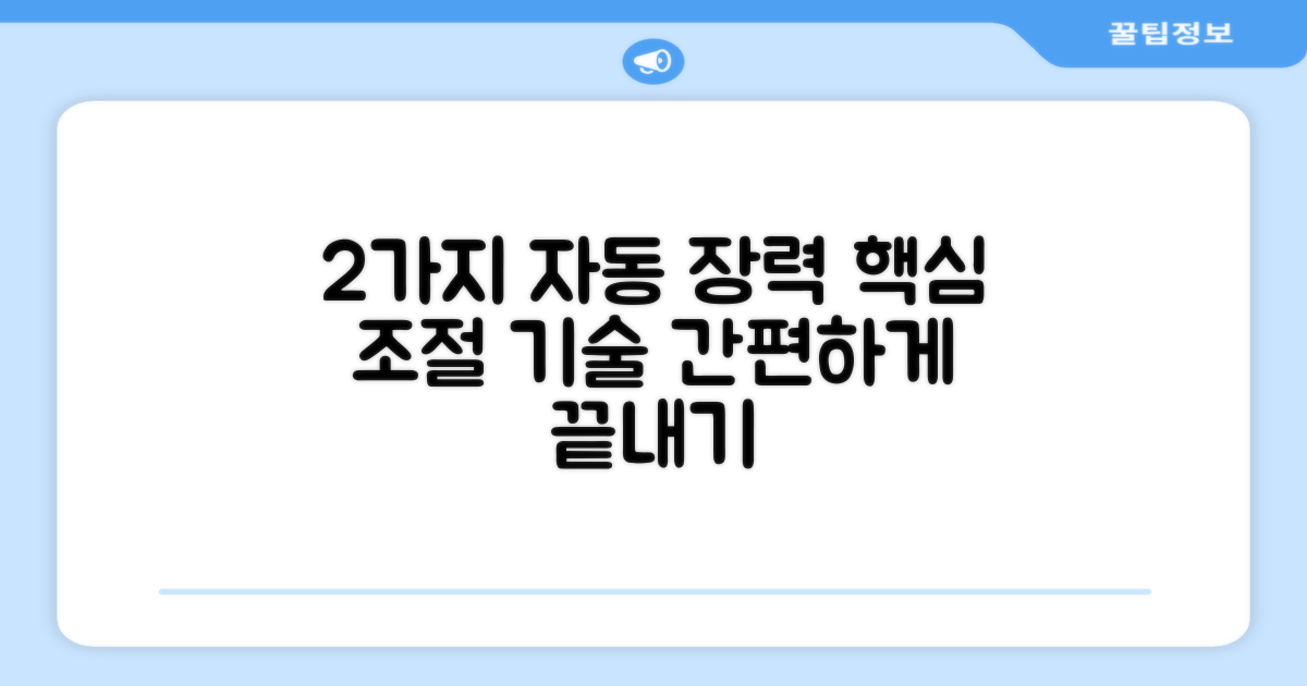 2가지 자동 장력 조절