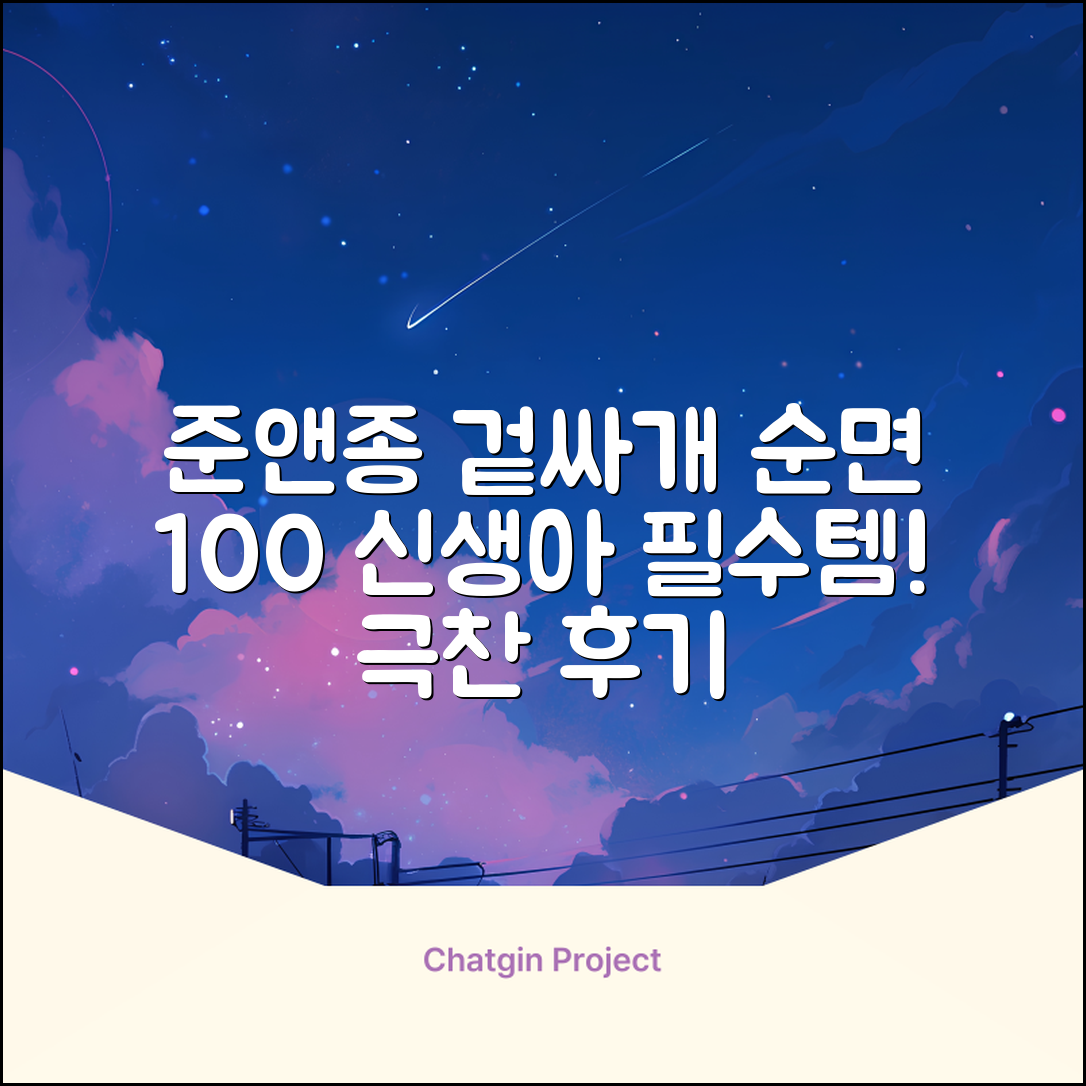 준앤종 프리미엄 순면 신생아 누비 겉싸개 추천 리뷰