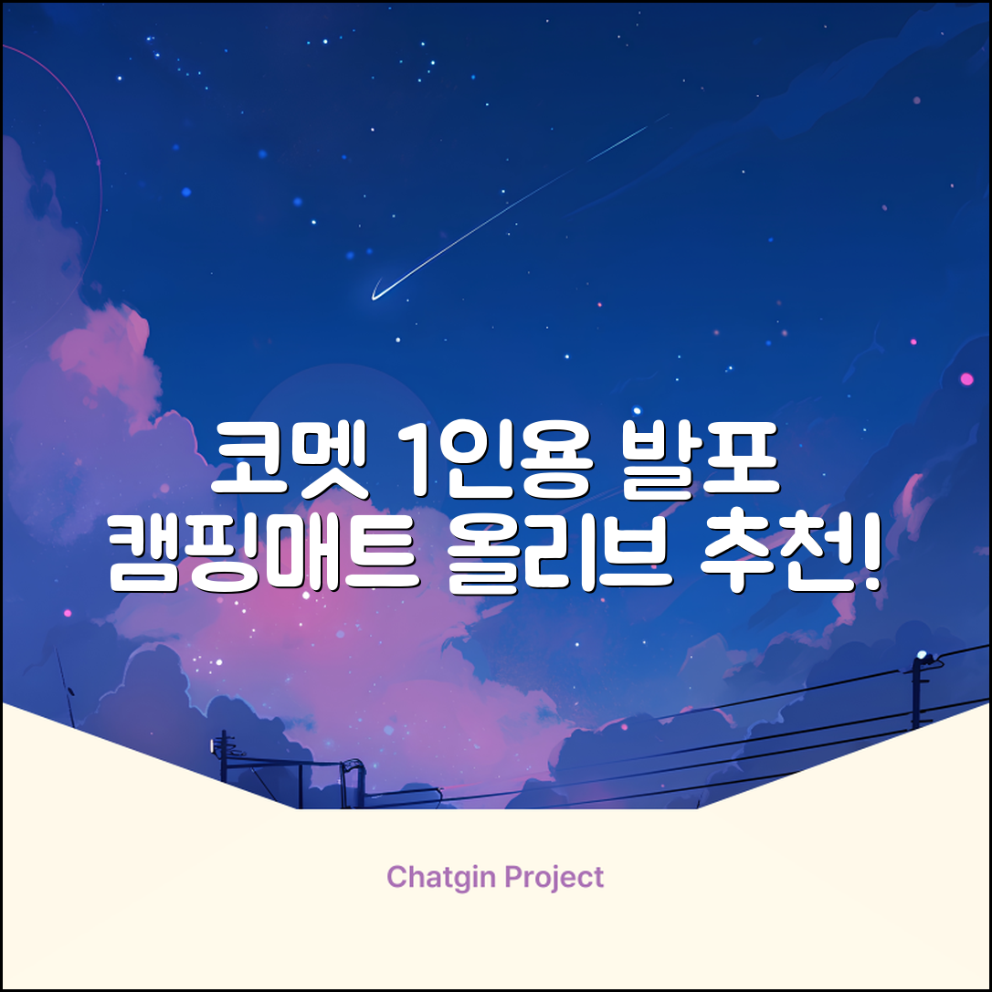 코멧 백패킹 접이식 1인용 발포 캠핑매트, 올리브 추천 리뷰