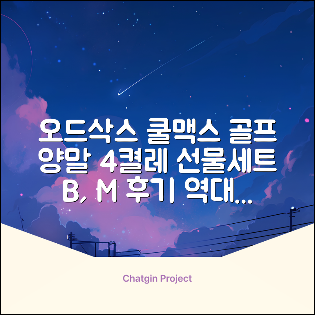 [오드삭스] 4개 선물세트 - 쿨맥스 골프 양말 4켤레 세트 B, M(230mm-250mm) 추천 리뷰