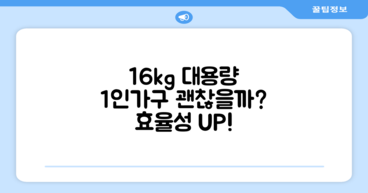 16kg 대용량, 1인 가구도 효율적일까