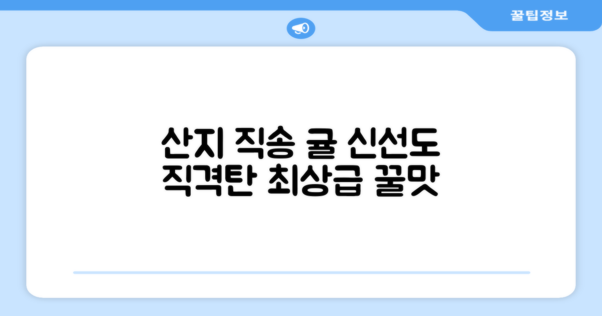 산지 직송 귤, 신선도 어떨까?