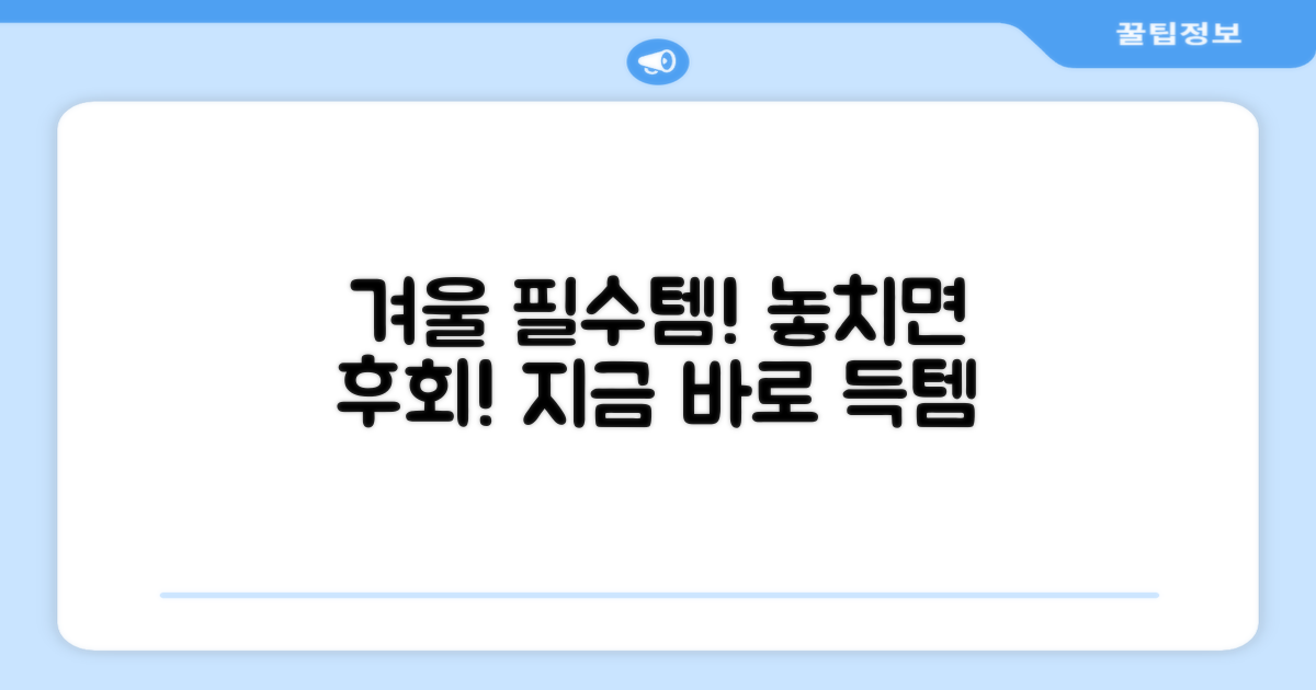겨울 필수템으로 추천