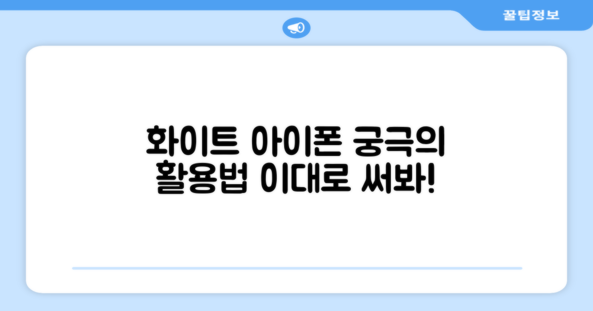 화이트 아이폰, 이렇게 써보세요