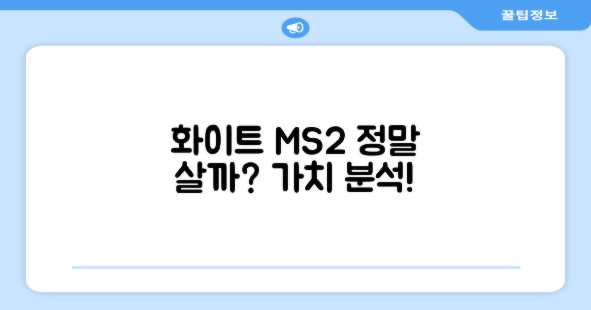 화이트 MS2, 구매 가치 있나?
