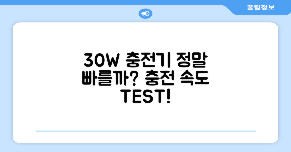 30W 충전기, 얼마나 빠를까요?