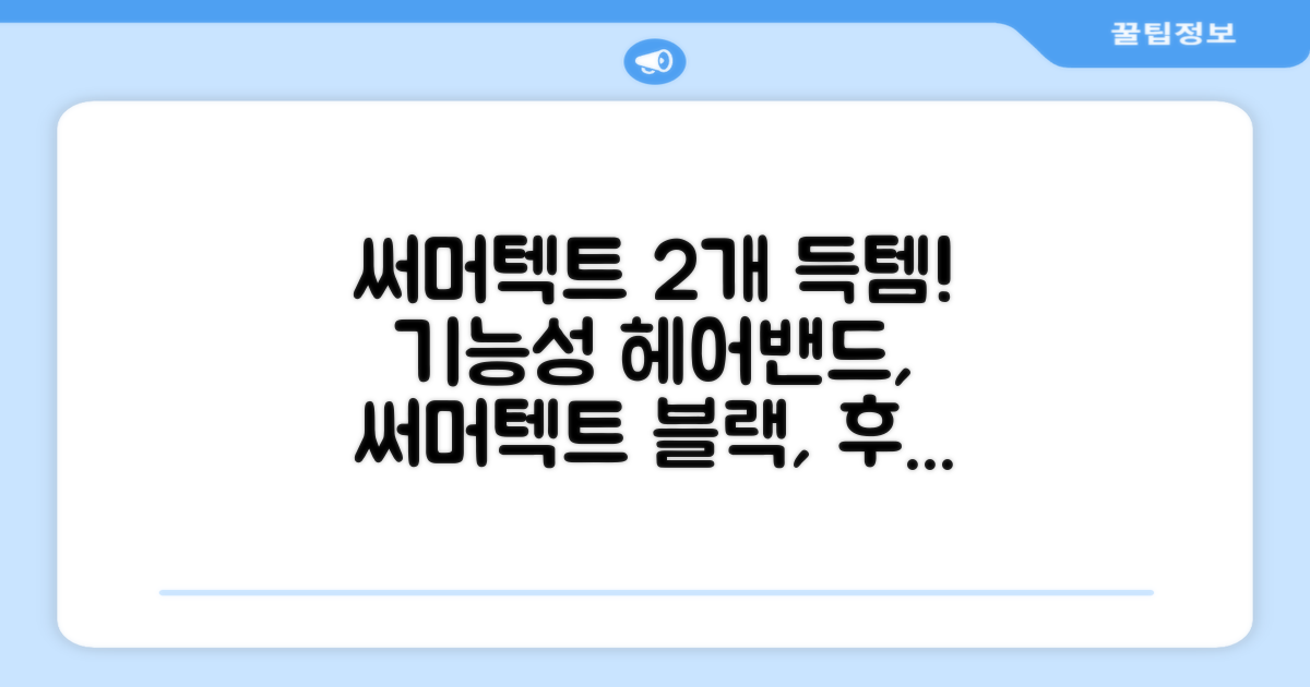 써머텍트 기능성 헤어밴드, 블랙, 2개 추천 리뷰