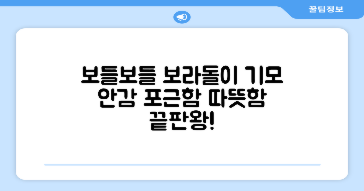 보라돌이 기모 안감 특징