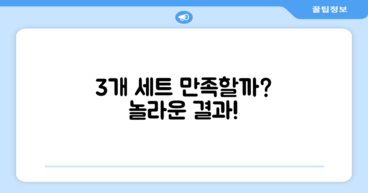 3개 세트, 만족스러울까?