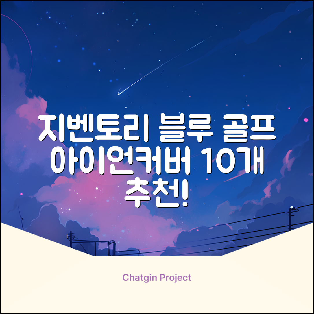 지벤토리 골프 아이언커버 10개세트 나파터보블루 추천 리뷰