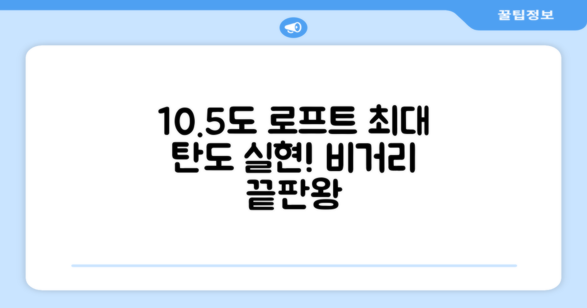10.5도 로프트, 최대 탄도 실현