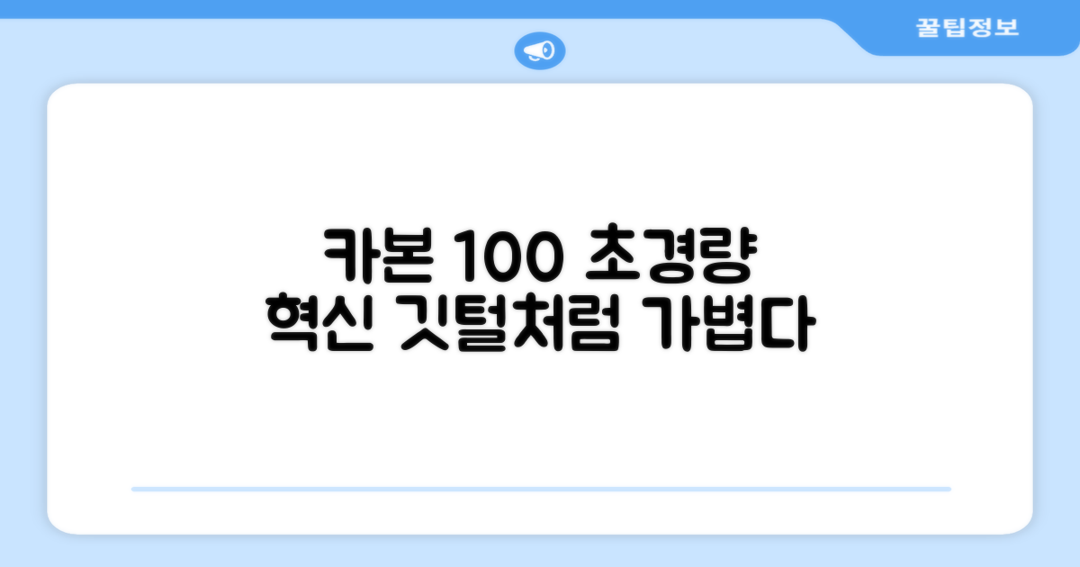 100% 카본 소재의 가벼움