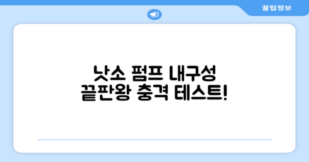낫소 펌프, 내구성 테스트