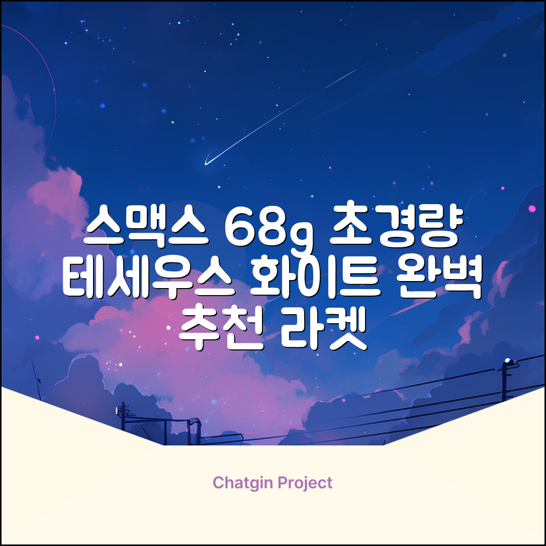 스맥스코리아 풀카본 초경량 배드민턴 라켓 68g, 테세우스 화이트, 1개 추천 리뷰