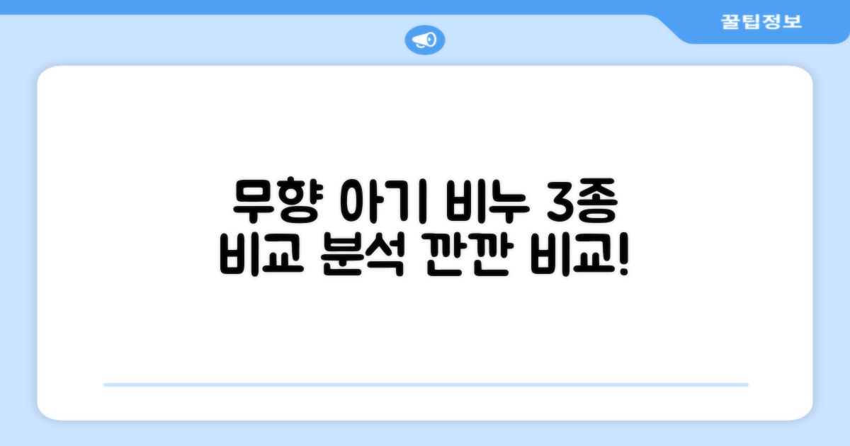 3가지 무향 아기 비누 비교