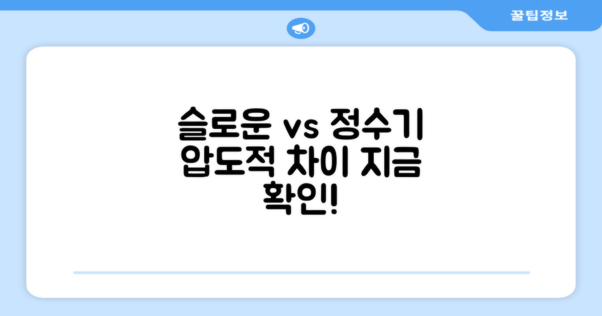 슬로운, 타 정수기와의 차이