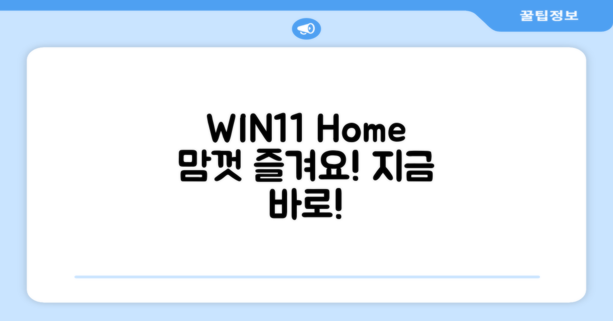 WIN11 Home, 즐기세요