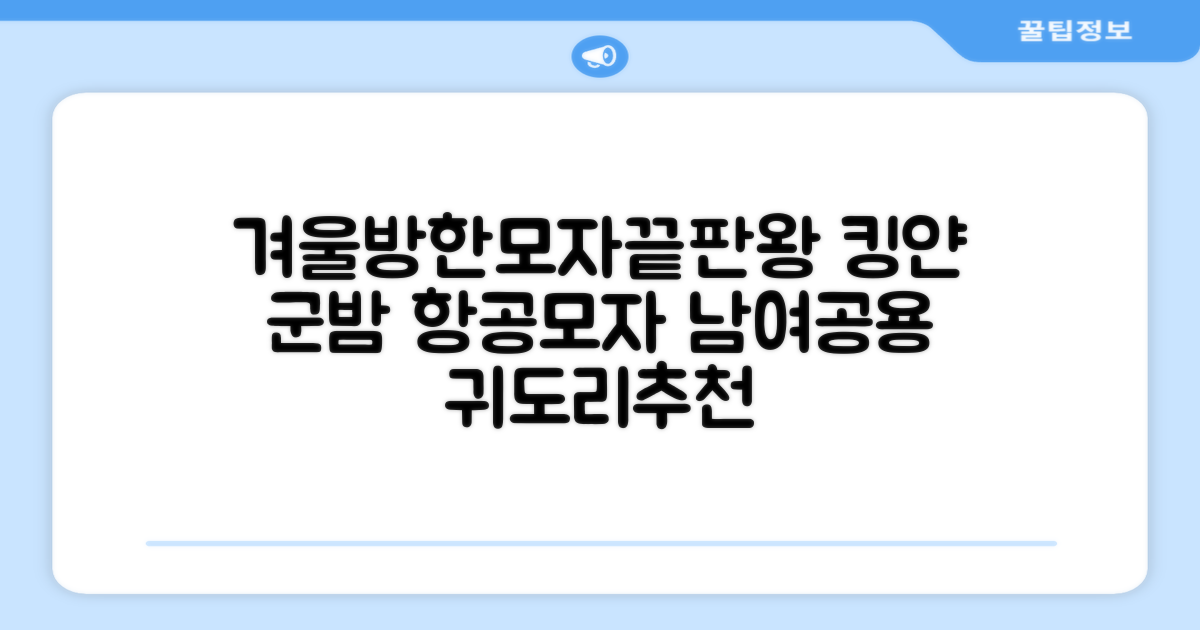 킹얀 겨울 방한모자 남여공용 군밤 항공 마스크 귀도리 모자 추천 리뷰