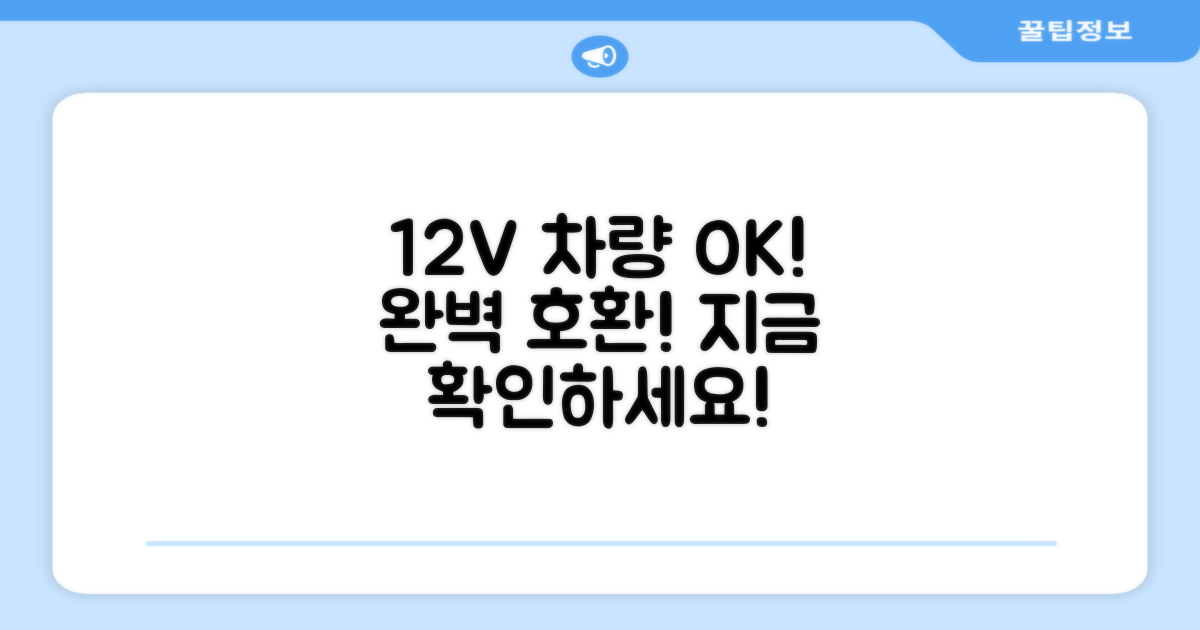 12V 차량, 완벽 호환 확인!