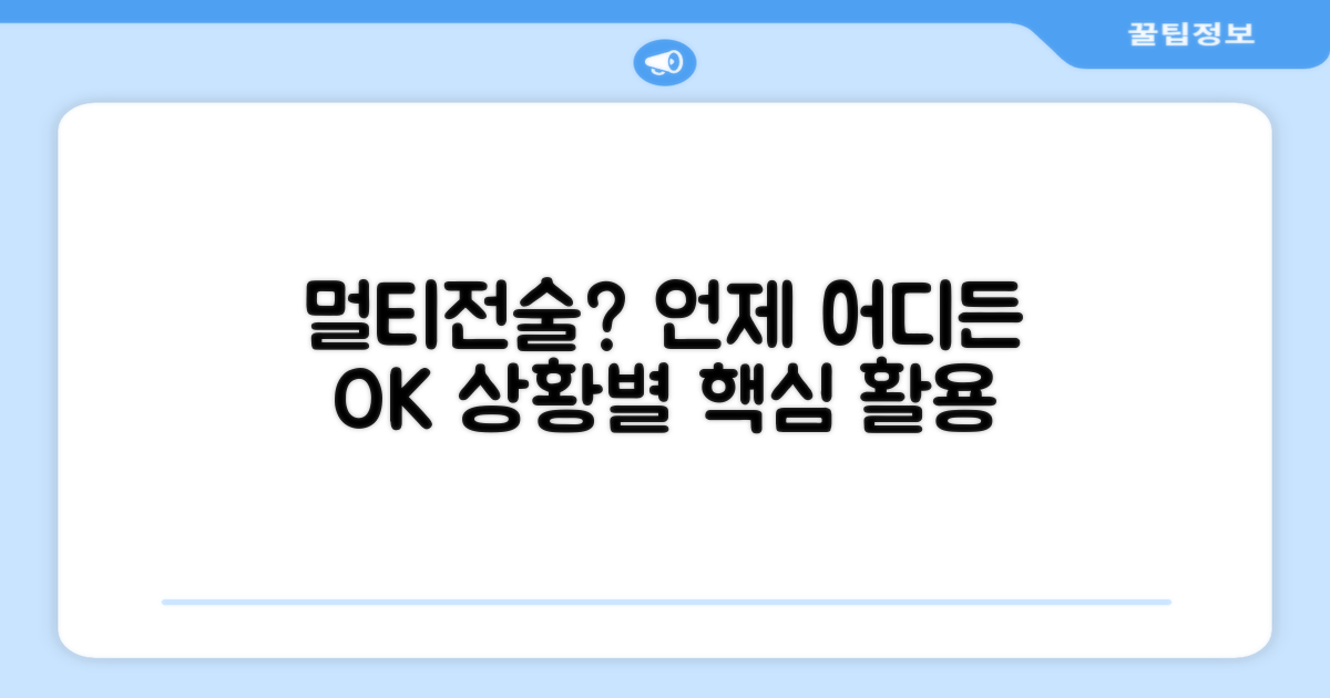 멀티전술, 언제 어디에 유용할까?
